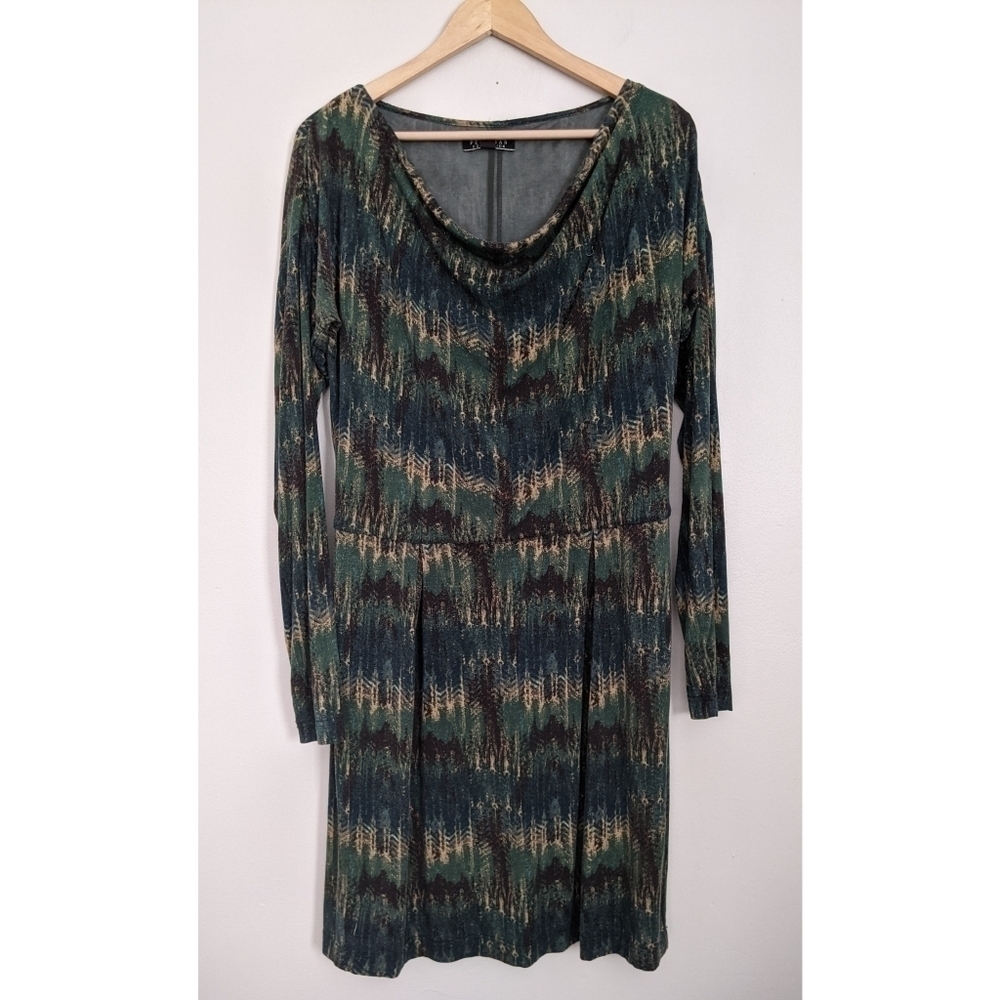 Peruvian Connection Peacock Colors Draped Dress